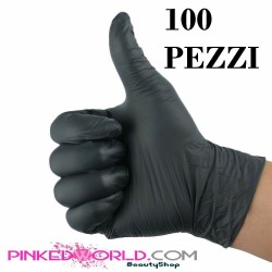 GUANTI IN NITRILE GLOVELY NERI 100 PZ